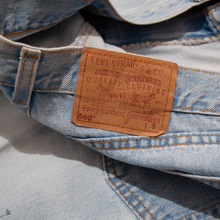 Load image into Gallery viewer, Up-Cycled &quot;The Car Company&quot;  Levi&#39;s 560 36x31